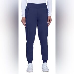 Purple label yoga blue jogger style scrub pants